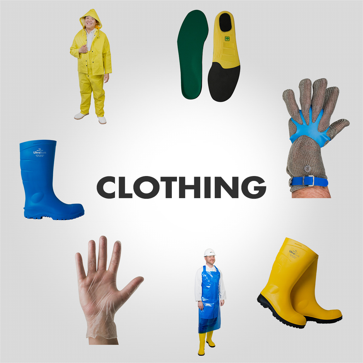 Clothing - Industrial Boots, Gloves, Aprons, Gowns, Etc. 