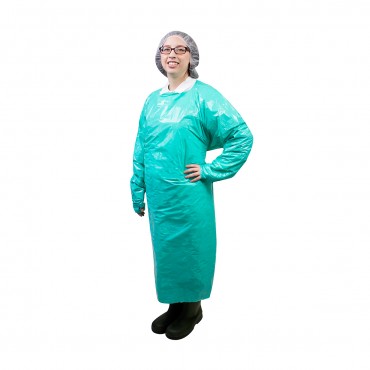 49 Green Pack of 100 UltraSource Disposable Polyethylene Gowns 