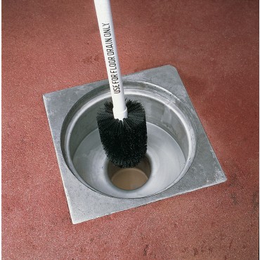 Commercial Drain Brush to clean facility floor drains and unclog