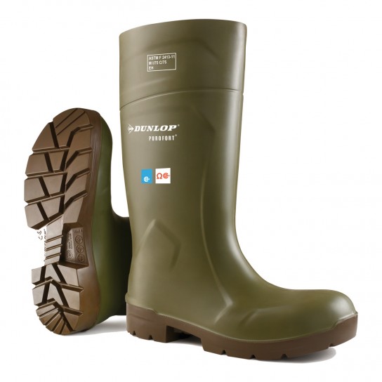 Dunlop Purofort Full Safety Boots Green
