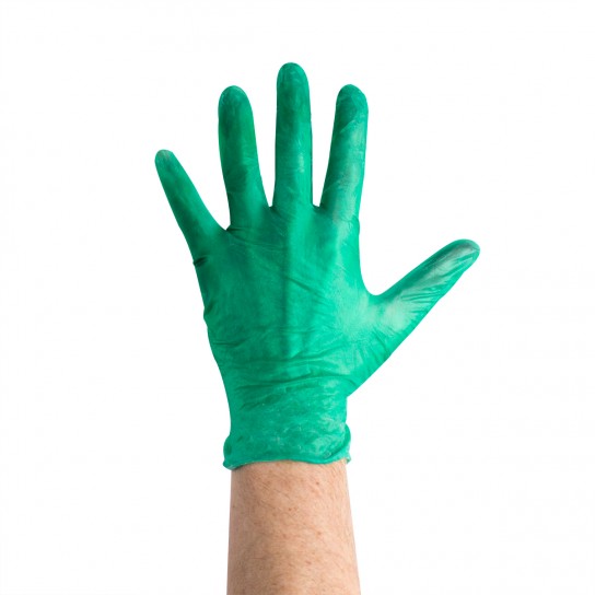 441273 Case of 400 HD Green Vinyl Powdered Gloves