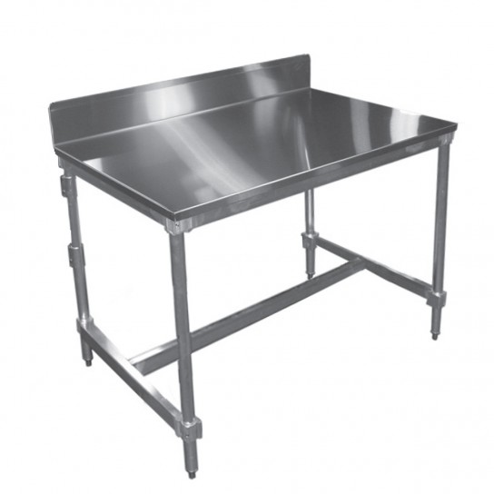 Stainless Steel Top Table with Stainless Steel Backsplash