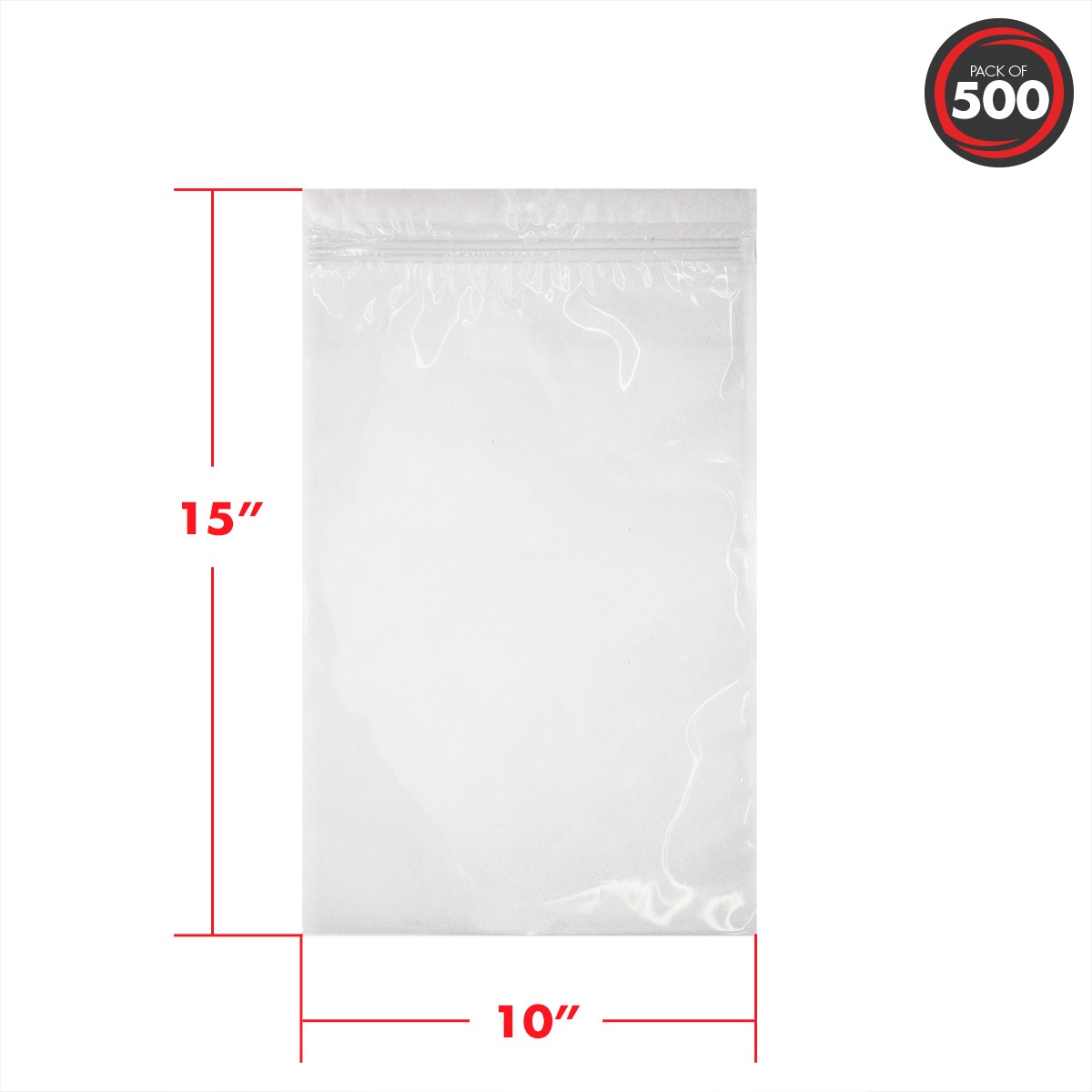 White Zippered Pouch - Pack of 10