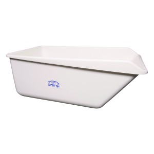 Angled High Density Plastic Dump Tubs Available With or Without a Drain - 800 lbs Capacity