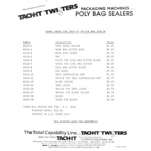 531001 Tach-It TS-E7R Poly Bag Sealer 